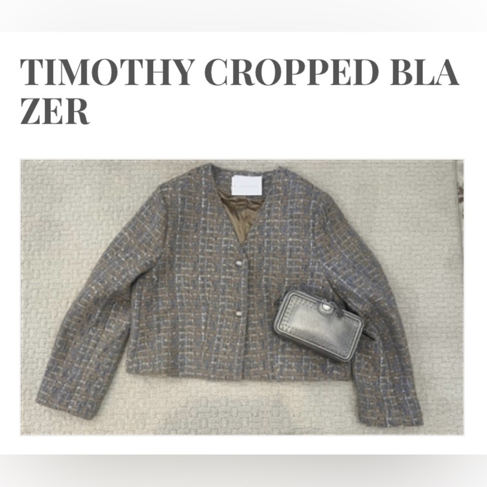 NWT Lucy Paris Timothy Cropped Blazer